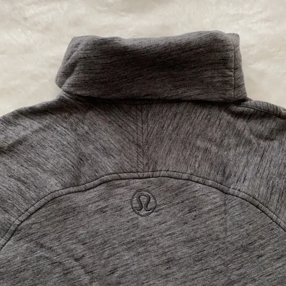 Lululemon | Heather Grey Turtleneck Sweater with Pockets - Picture 3 of 7